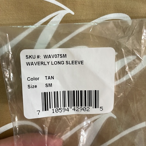 New York or Nowhere Waverly Long sleeve tee Tan size S - Picture 4 of 6
